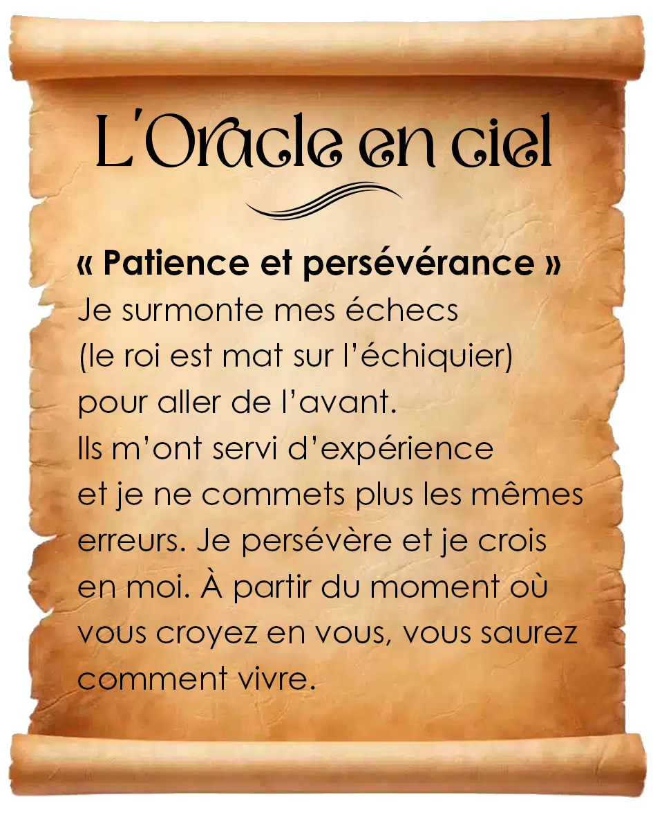 Badge "Patience et persévérance" - Collection "L'Oracle en ciel"