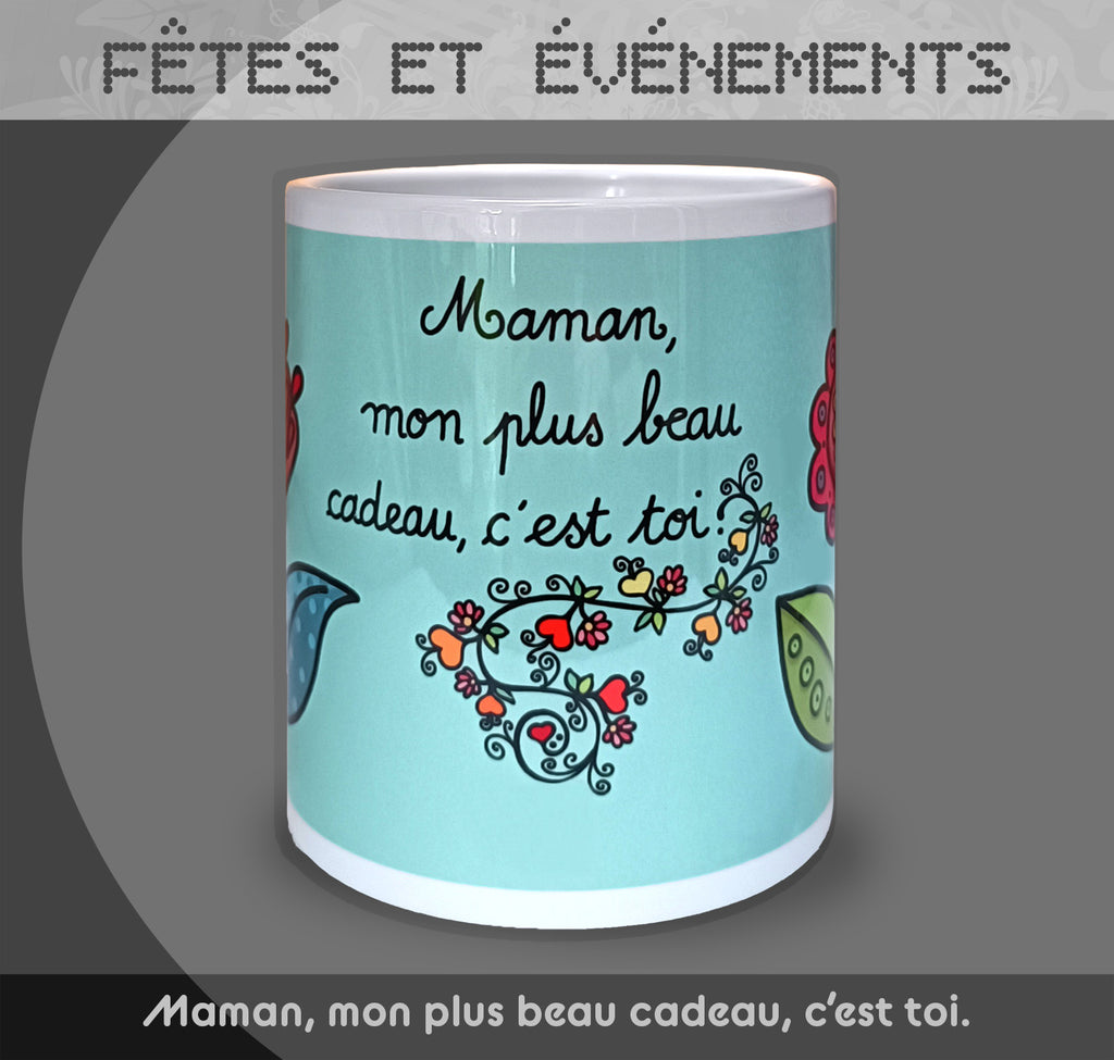 Mug "Fête des mères" - Bleu - Collection "Fêtes et événements"