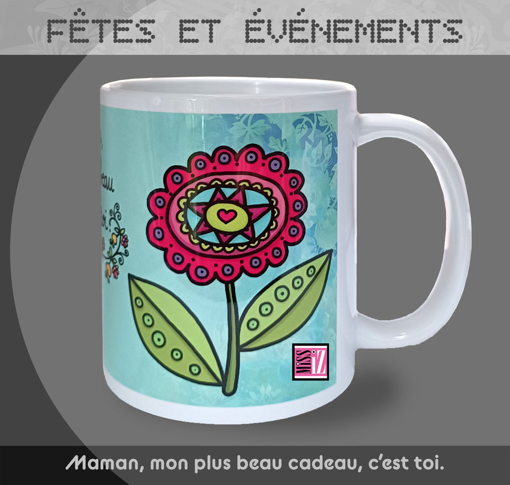 Mug "Fête des mères" - Bleu - Collection "Fêtes et événements"