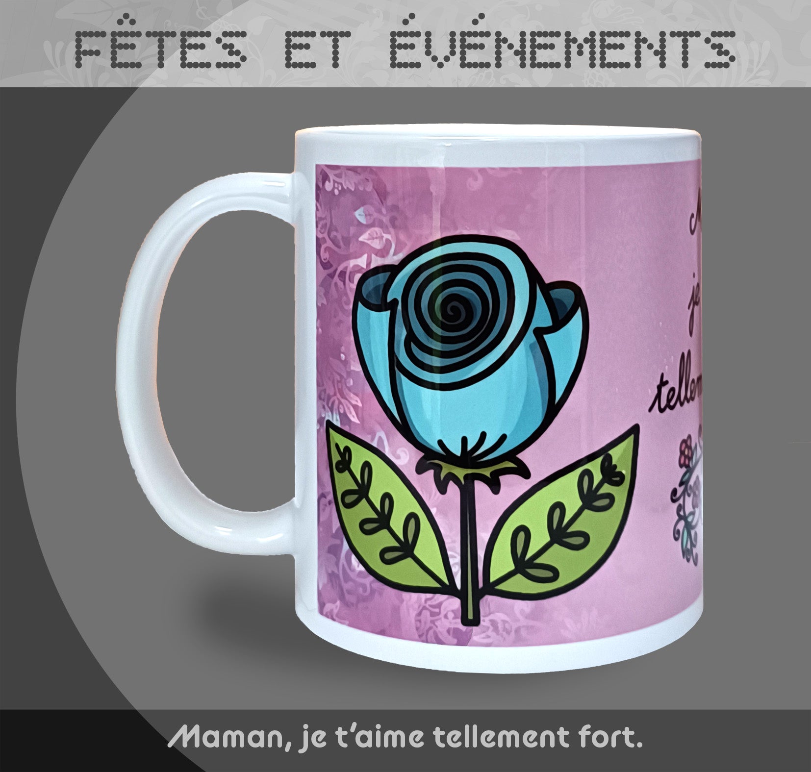 Mug "Fête des mères" - Lilas - Collection "Fêtes et événements"