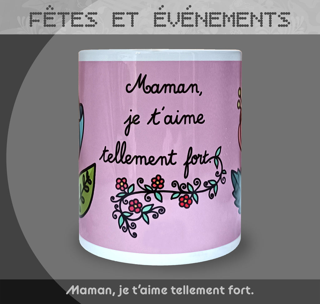 Mug "Fête des mères" - Lilas - Collection "Fêtes et événements"