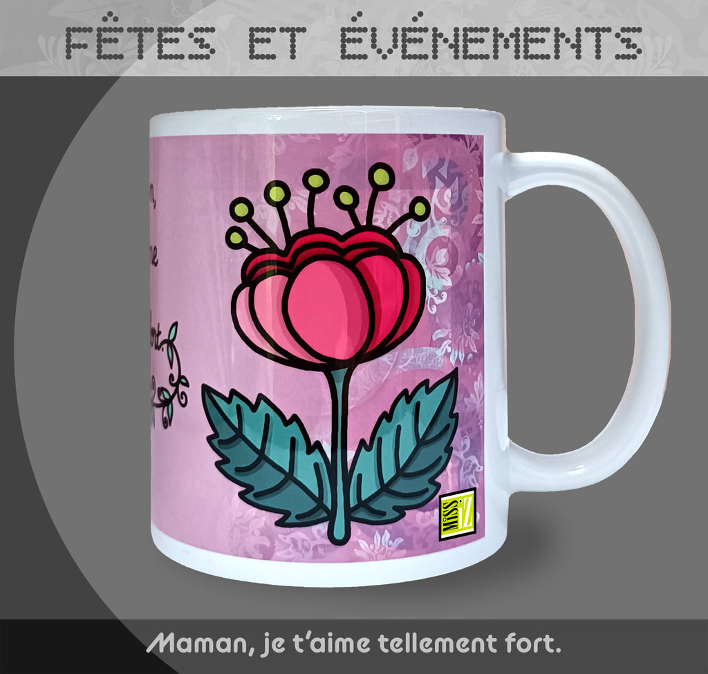 Mug "Fête des mères" - Lilas - Collection "Fêtes et événements"