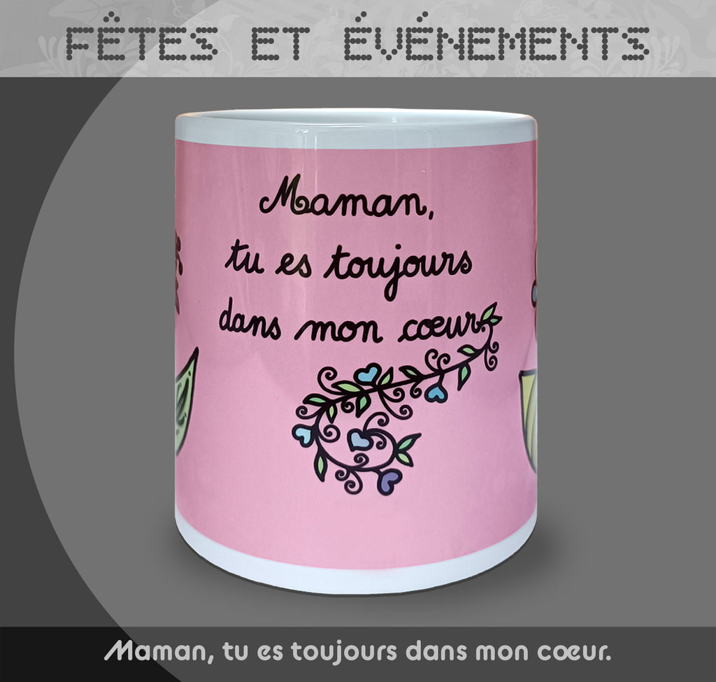 Mug "Fête des mères" - Rose - Collection "Fêtes et événements"