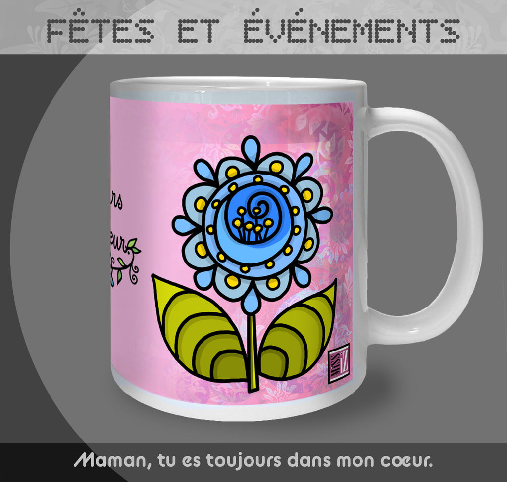 Mug "Fête des mères" - Rose - Collection "Fêtes et événements"