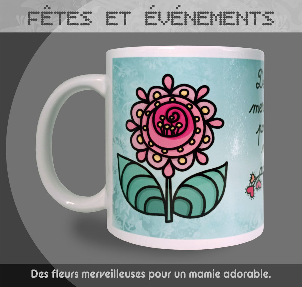 Mug "Fête des grand-mères" - Bleu - Collection "Fêtes et événements"