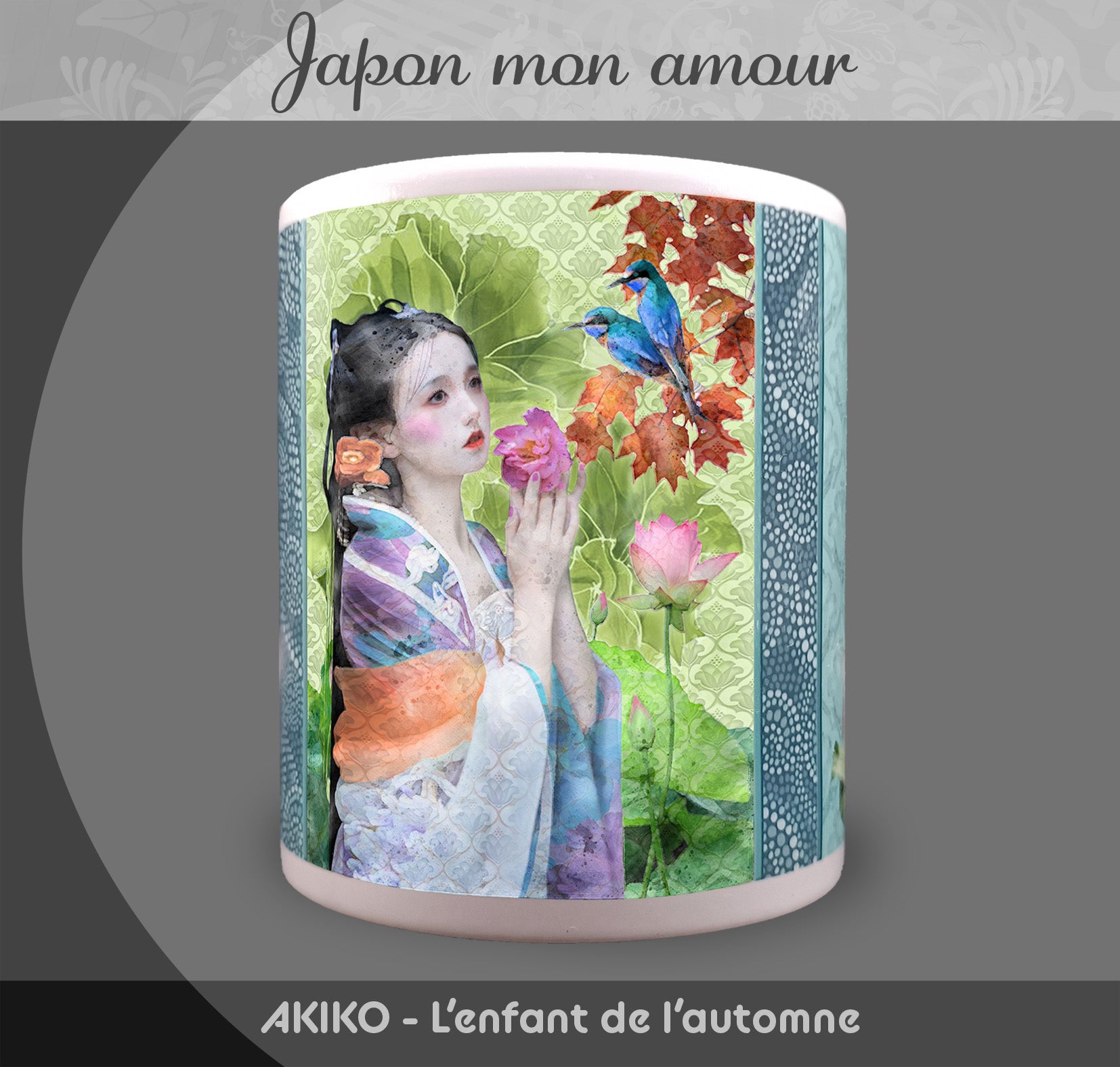 Mug "Akiko" (Enfant de l'automne) - Collection "Japon mon amour"
