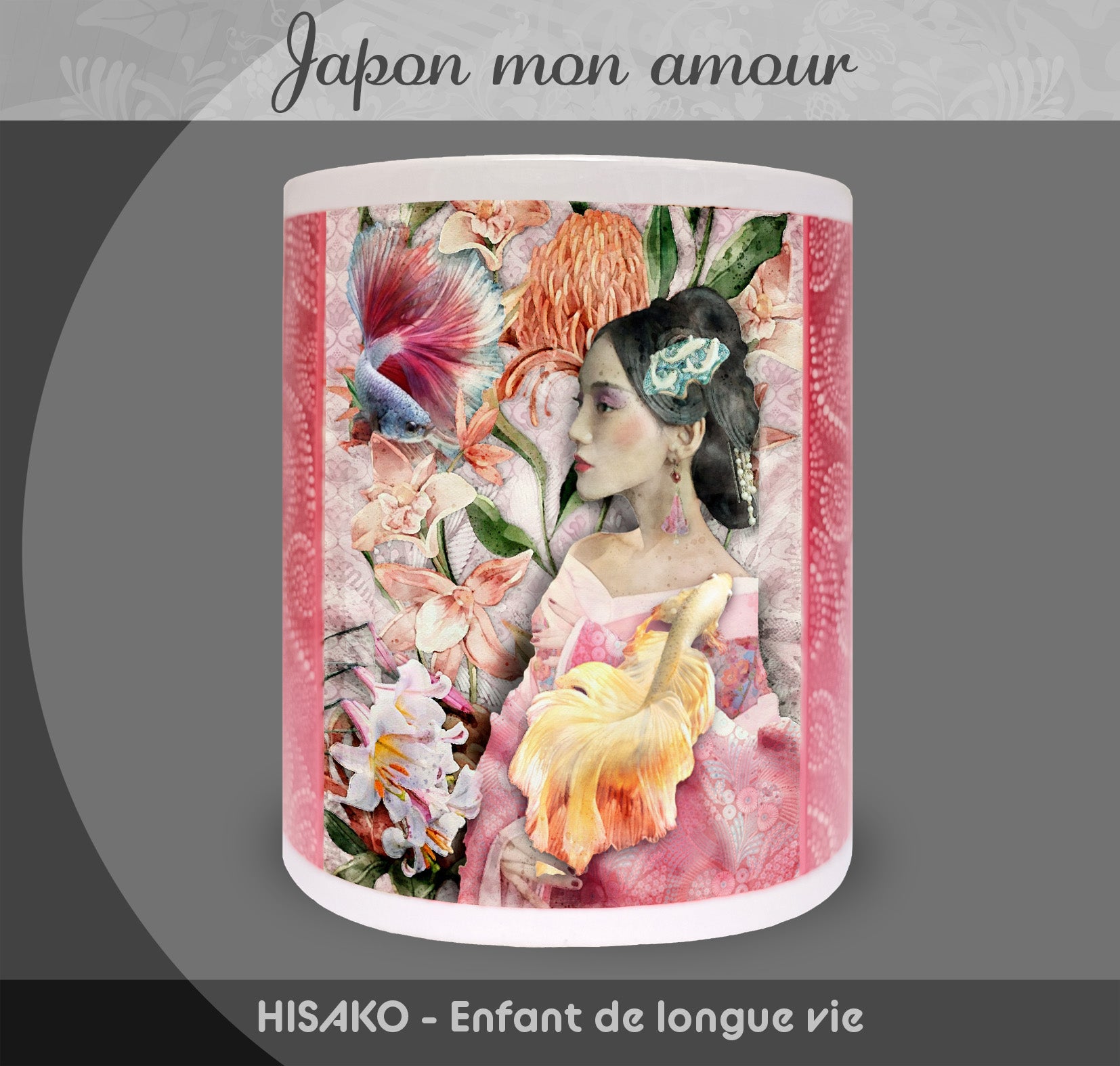 Mug "Hisako" (Enfant de longue vie) - Collection "Japon mon amour"