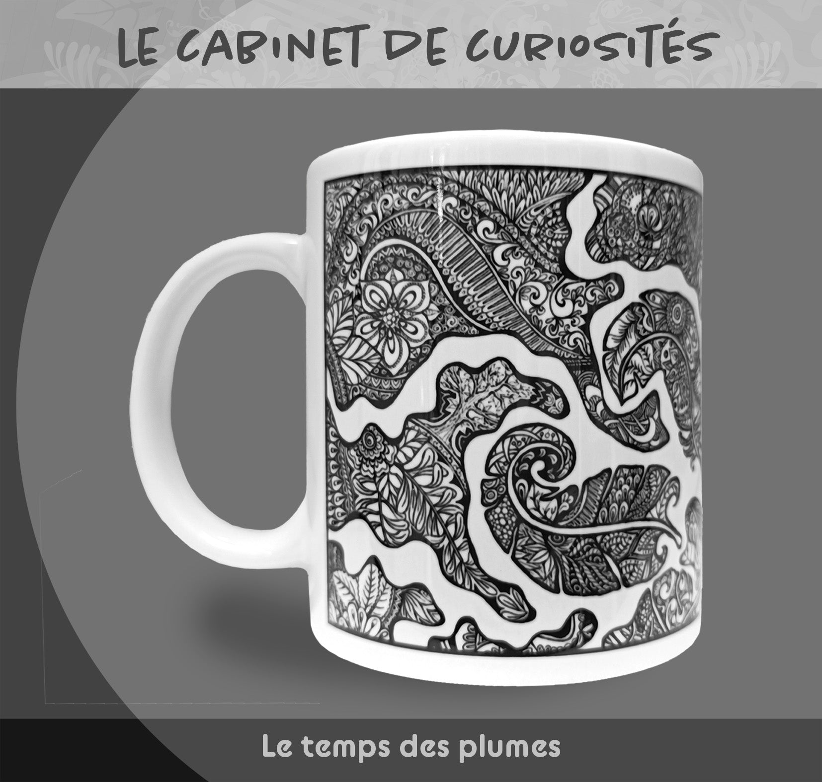 Mug "Le temps des plumes" - Collection "Le cabinet de curiosités"