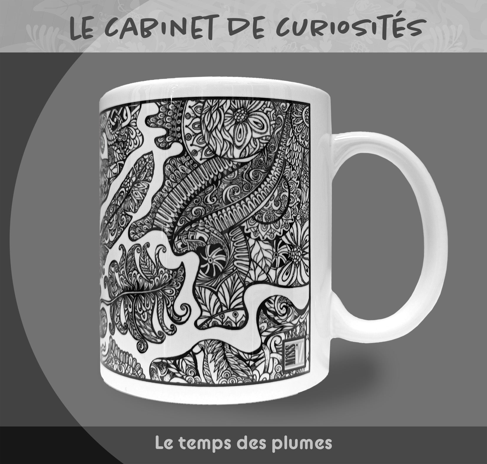 Mug "Le temps des plumes" - Collection "Le cabinet de curiosités"