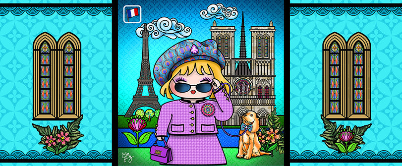 Mug "Coco" (Mlle France) - Collection "World Charming Dolls"