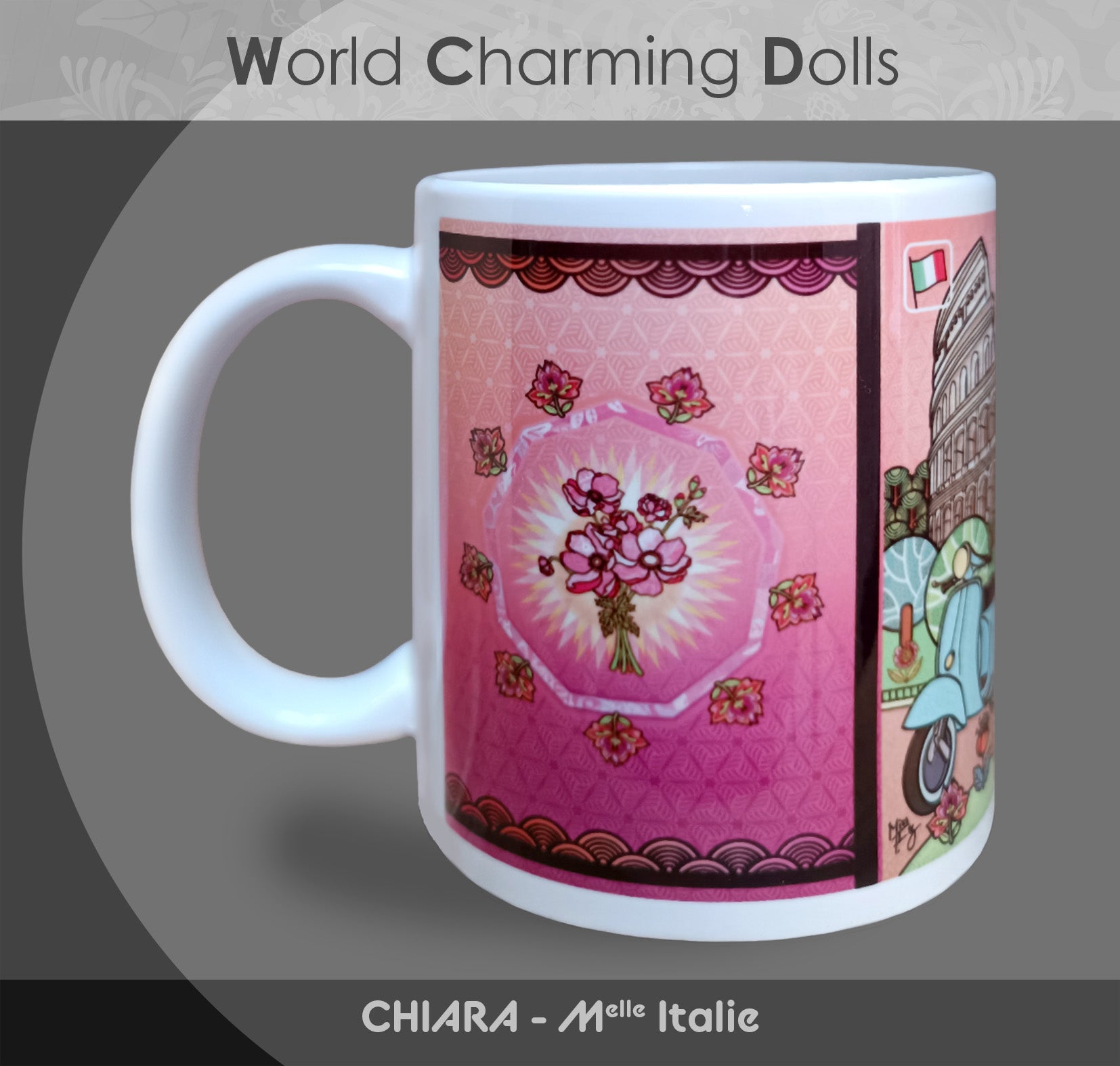 Mug "Chiara" (Mlle Italie) - Collection "World Charming Dolls"