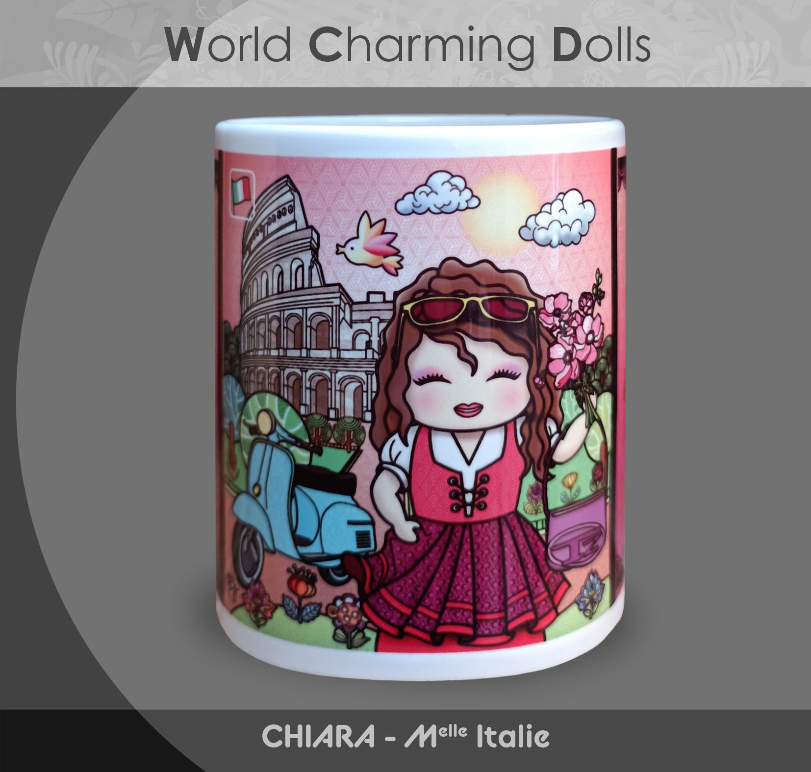 Mug "Chiara" (Mlle Italie) - Collection "World Charming Dolls"