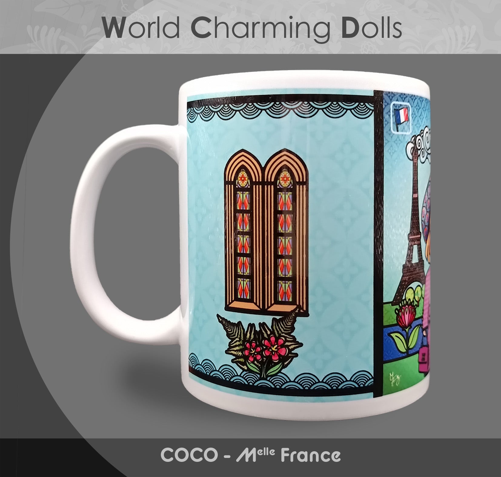Mug "Coco" (Mlle France) - Collection "World Charming Dolls"