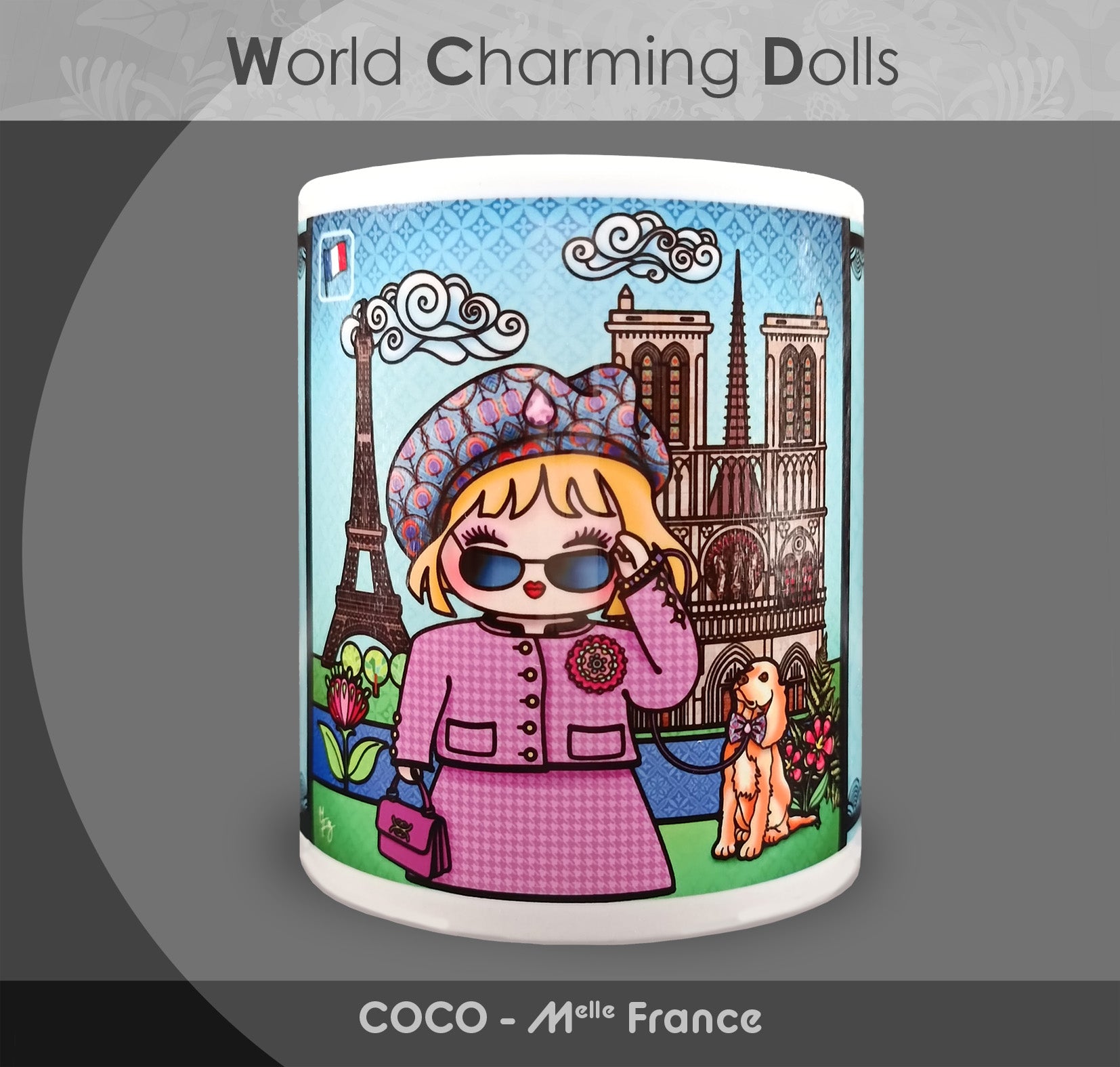 Mug "Coco" (Mlle France) - Collection "World Charming Dolls"