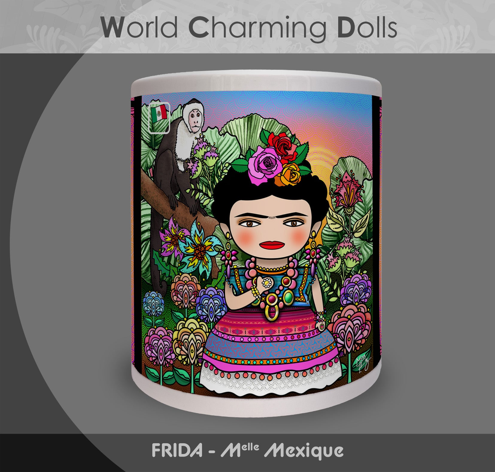 Mug "Frida" (Mlle Mexique) - Collection "World Charming Dolls"