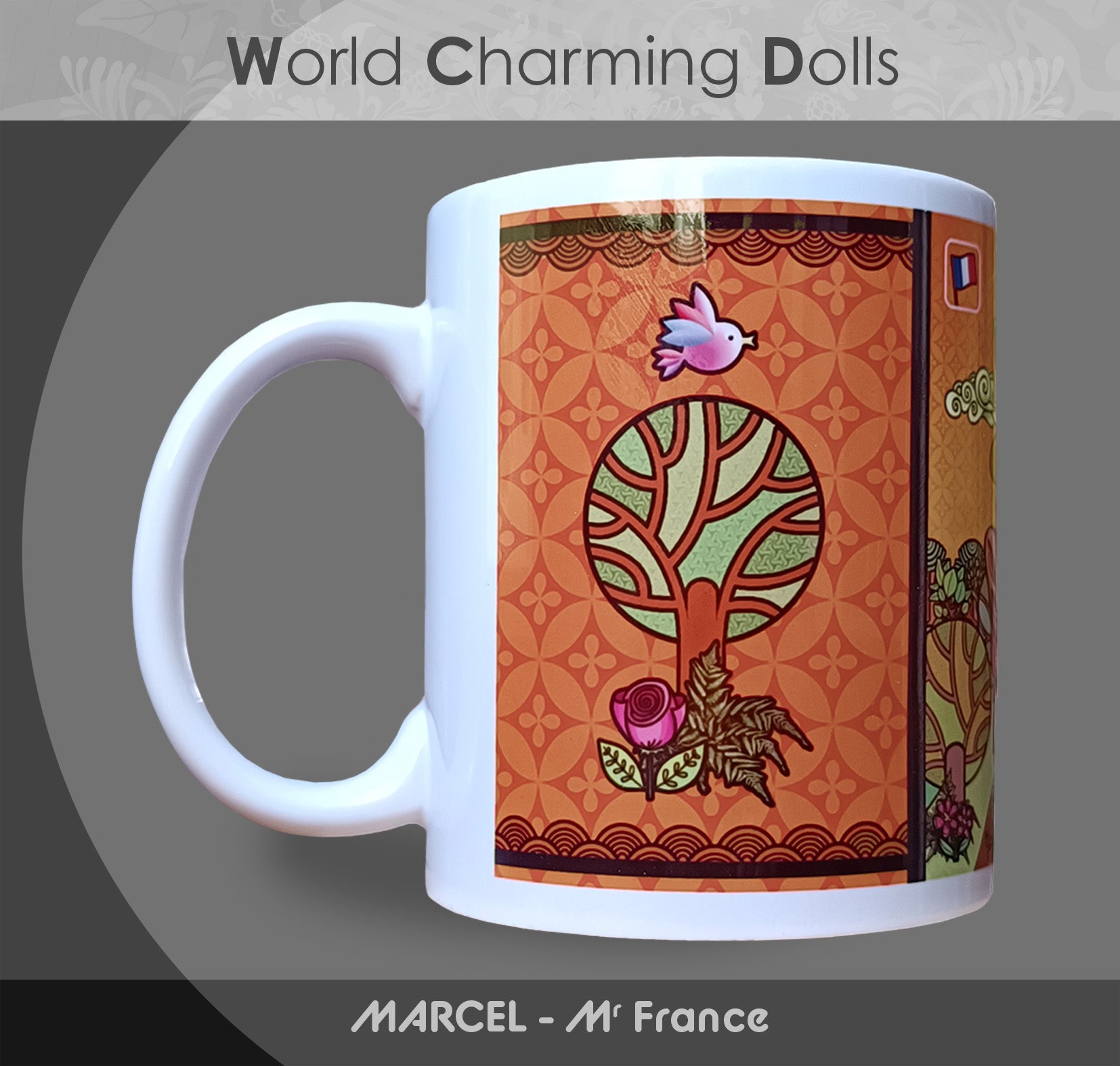 Mug "Marcel" (Mr France) - Collection "World Charming Dolls"
