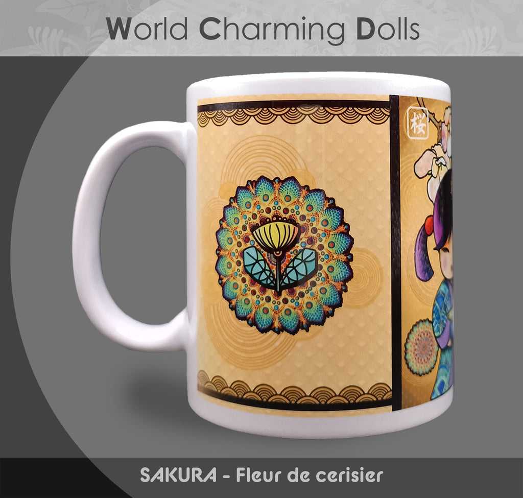 Mug "Sakura" (Fleur de cerisier) - Collection "World Charming Dolls"