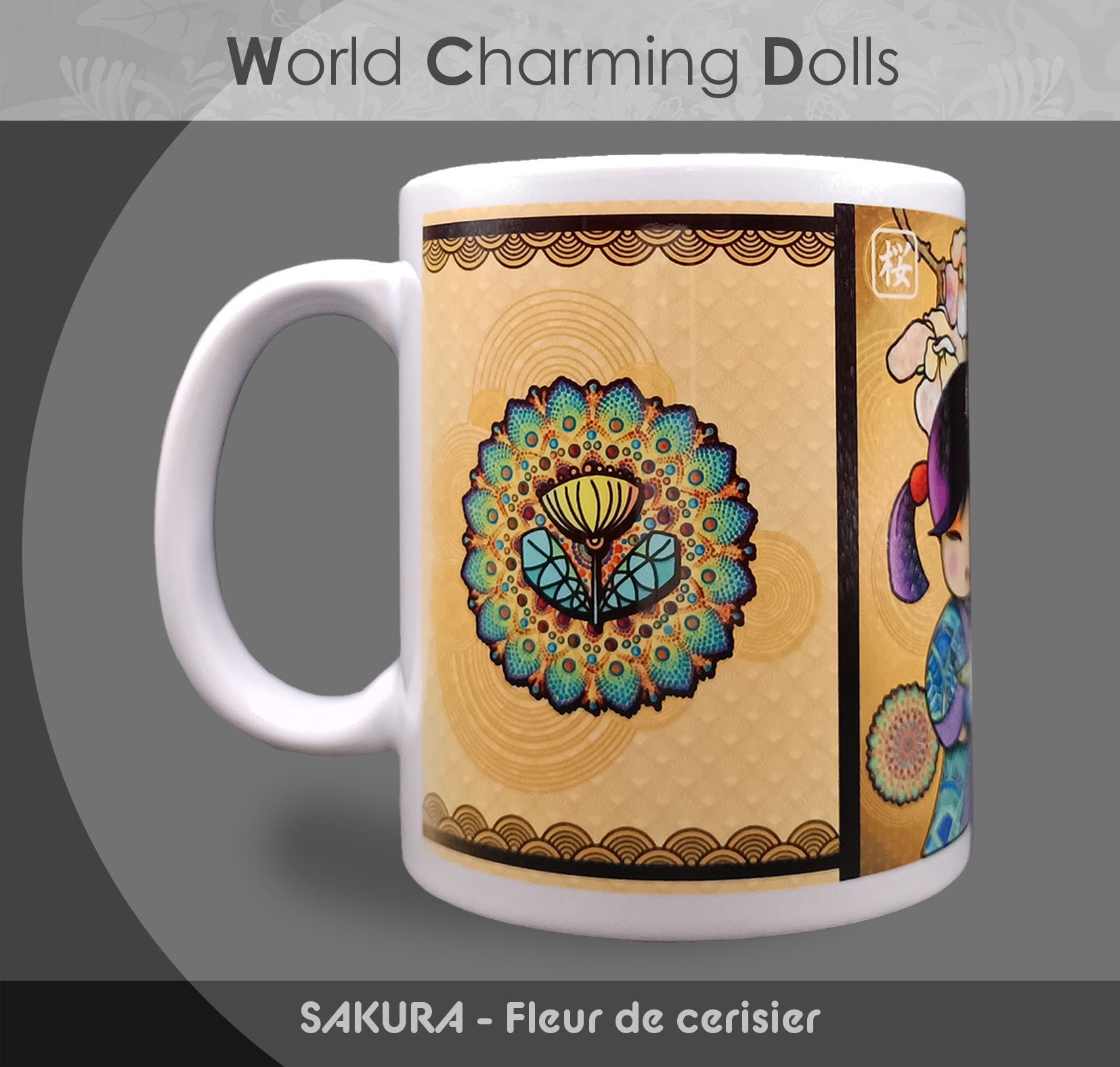 Mug "Sakura" (Fleur de cerisier) - Collection "World Charming Dolls"