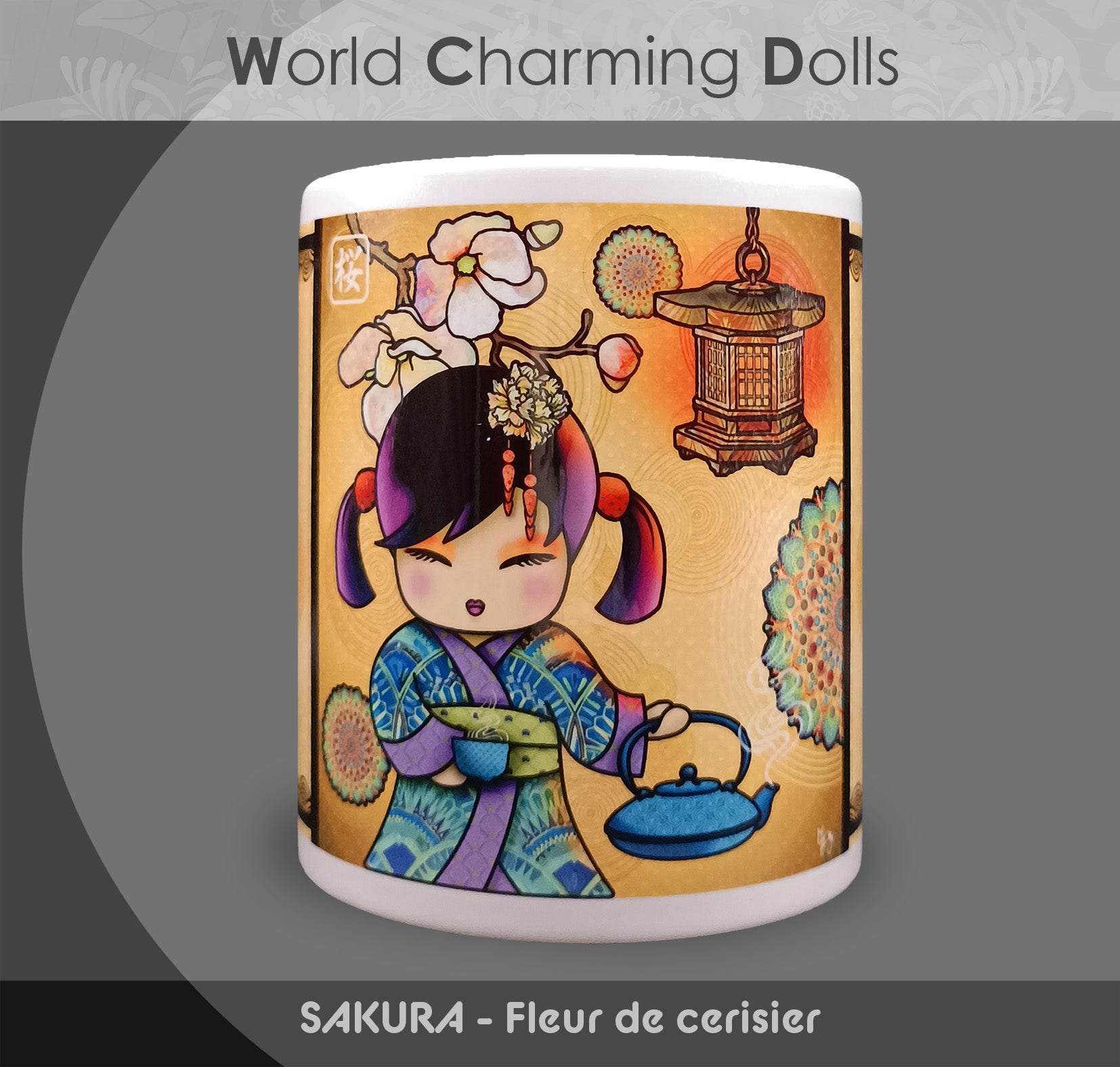 Mug "Sakura" (Fleur de cerisier) - Collection "World Charming Dolls"