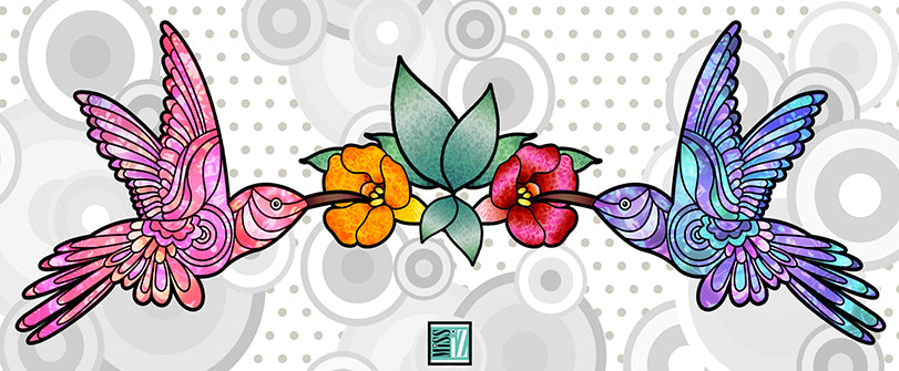 Mug " Amis colibris" - Collection "Le cabinet de curiosités"