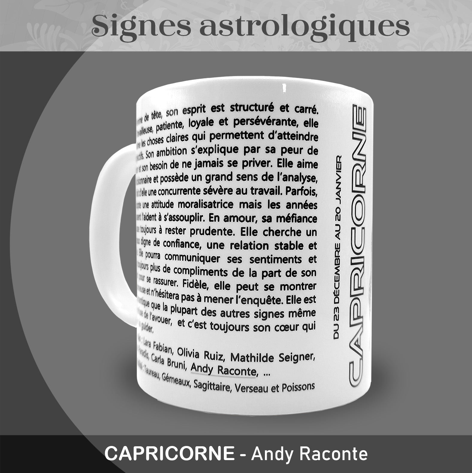 Mug "Capricorne" - Collection "Signes astrologiques"