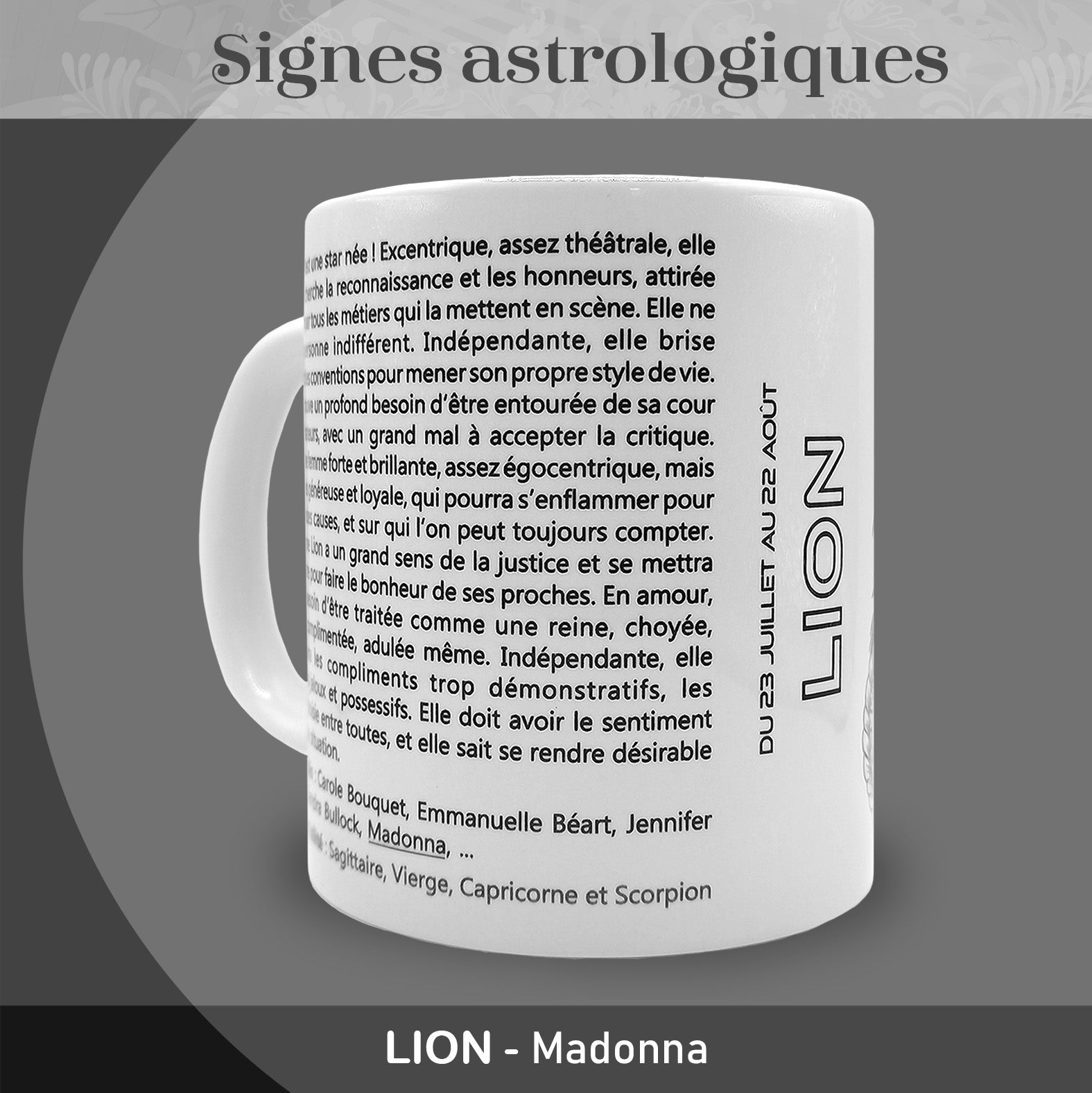 Mug "Lion" - Collection "Signes astrologiques"