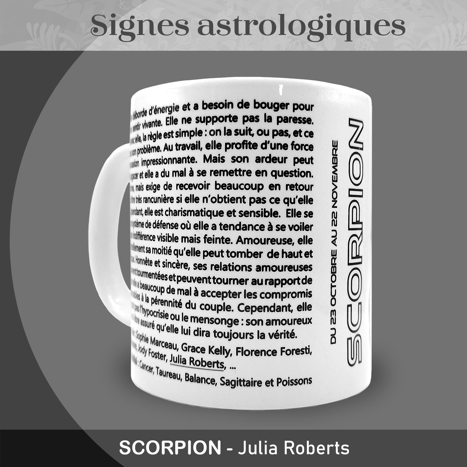 Mug "Scorpion" - Collection "Signes astrologiques"