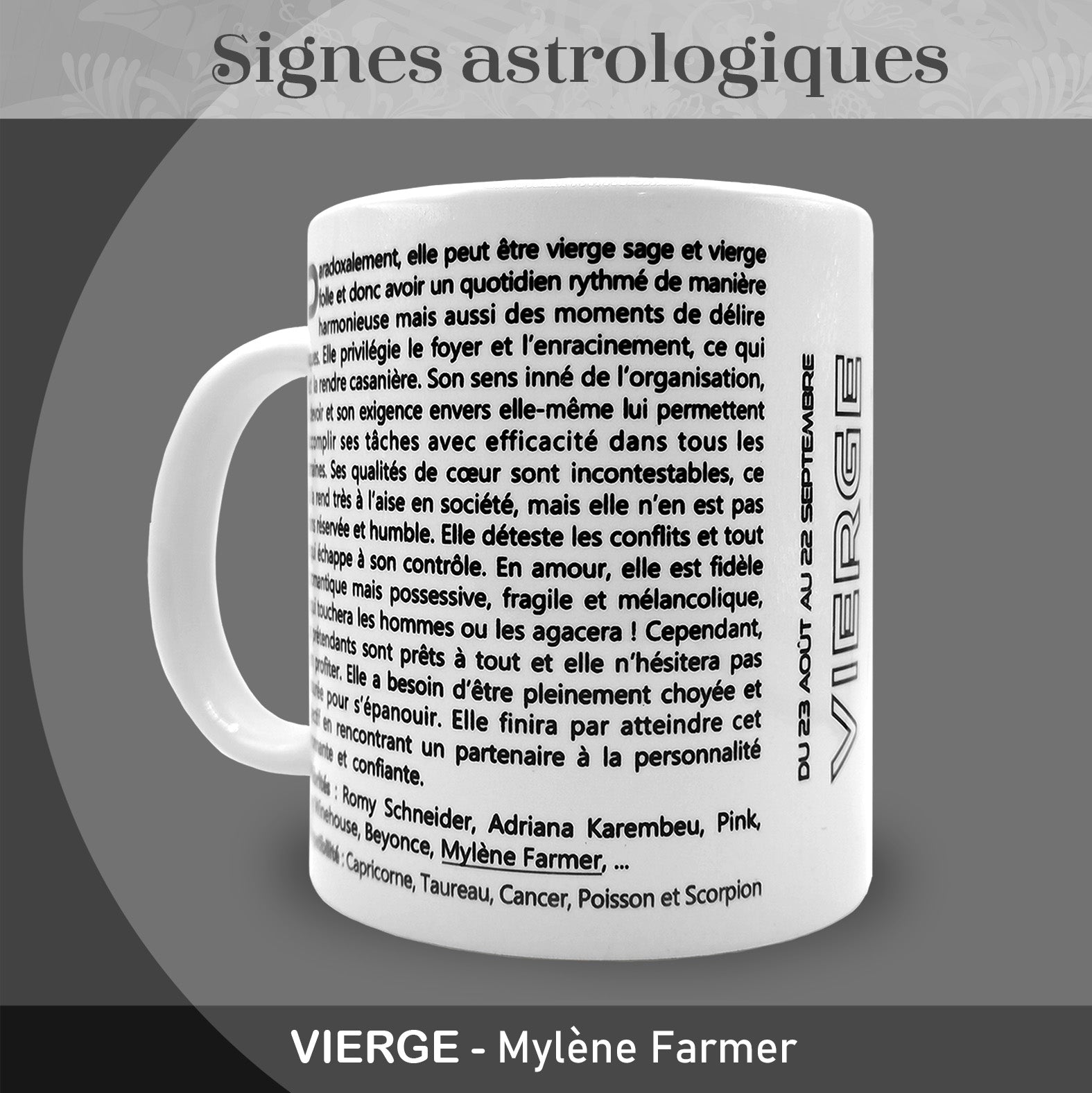 Mug "Vierge" - Collection "Signes astrologiques"