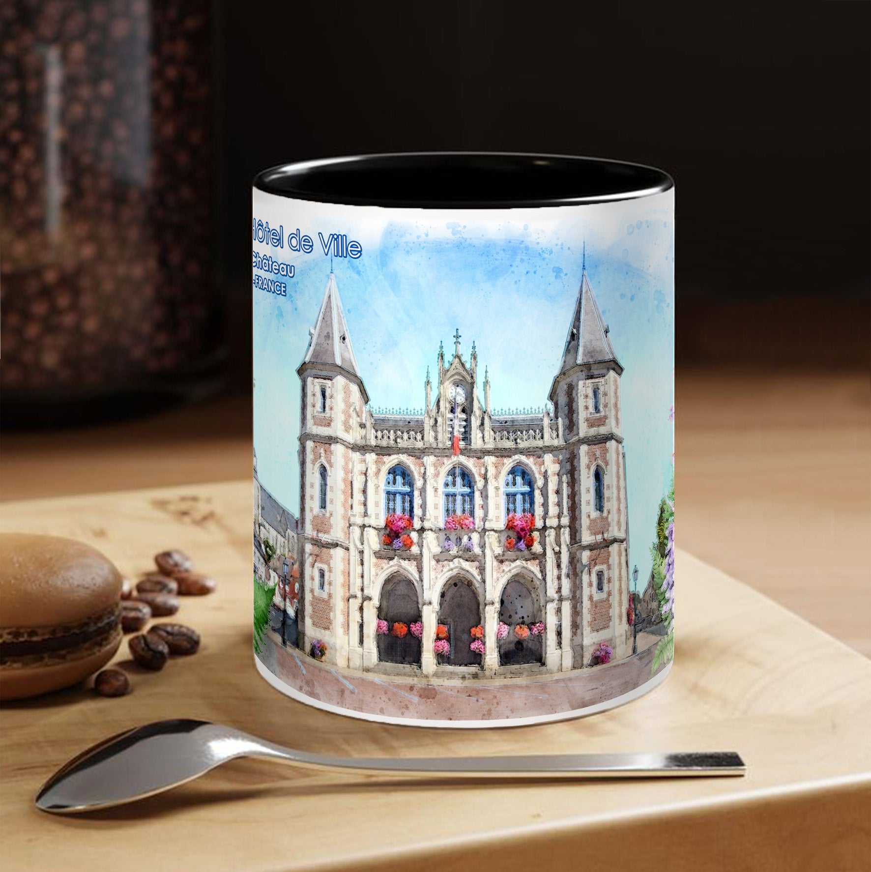 Mug - Auxi-le-Château > Place de l'Hôtel de Ville - Collection "France Tourisme"