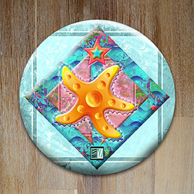 Badge "Au gré des flots" - L'étoile de mer - Collection "Cabinet de curiosités"