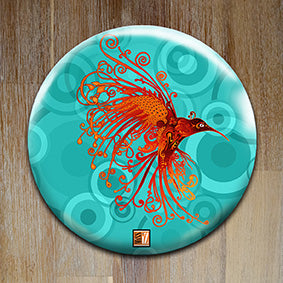Badge "Oiseau de feu" - Collection "Cabinet de curiosités"
