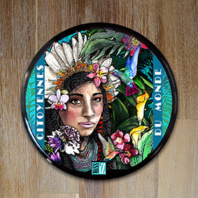Badge "Amazonie" - Collection "Citoyennes du Monde"