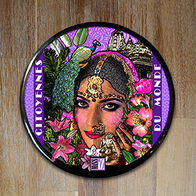 Badge "Inde" - Collection "Citoyennes du Monde"