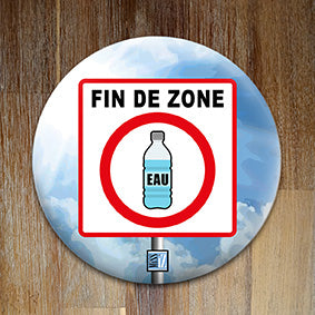 Badge "Fin de zone eau" - Collection "Humour"