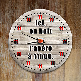 Badge "Apéro à 11h" - Collection "Humour"