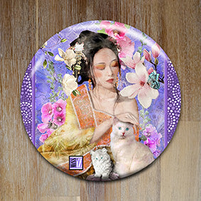 Badge "Misaki" (Beauté florissante) - Collection "Japon mon amour"