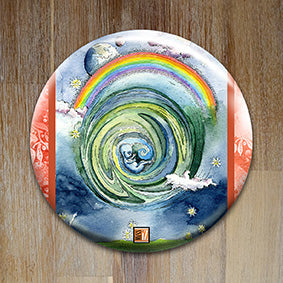 Badge "Les cycles de vie" - Collection "L'Oracle en ciel"