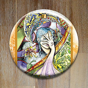 Badge "Le voile" - Collection "L'Oracle en ciel"