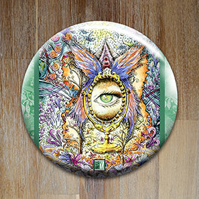 Badge "Percevoir au-delà" - Collection "L'Oracle en ciel"