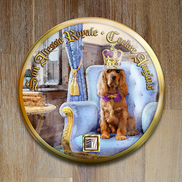 Badge "Cocker anglais" - Collection "Son Altesse Royale"