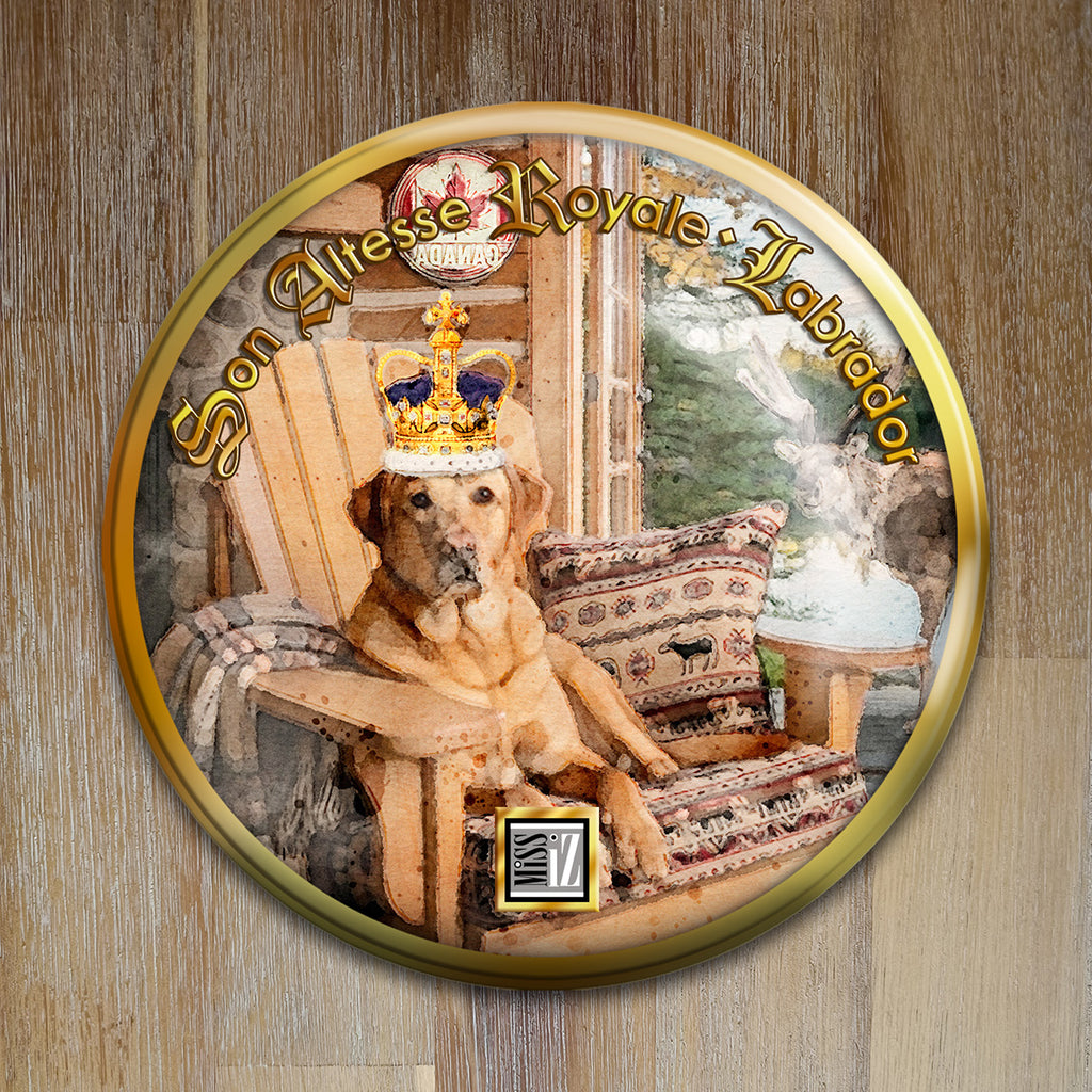 Badge Chien - "Labrador" - Collection "Son Altesse Royale"