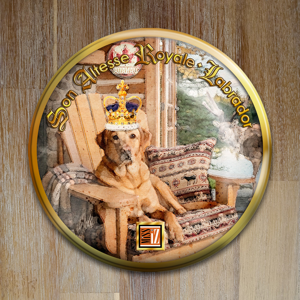 Badge Chien - "Labrador" - Collection "Son Altesse Royale"