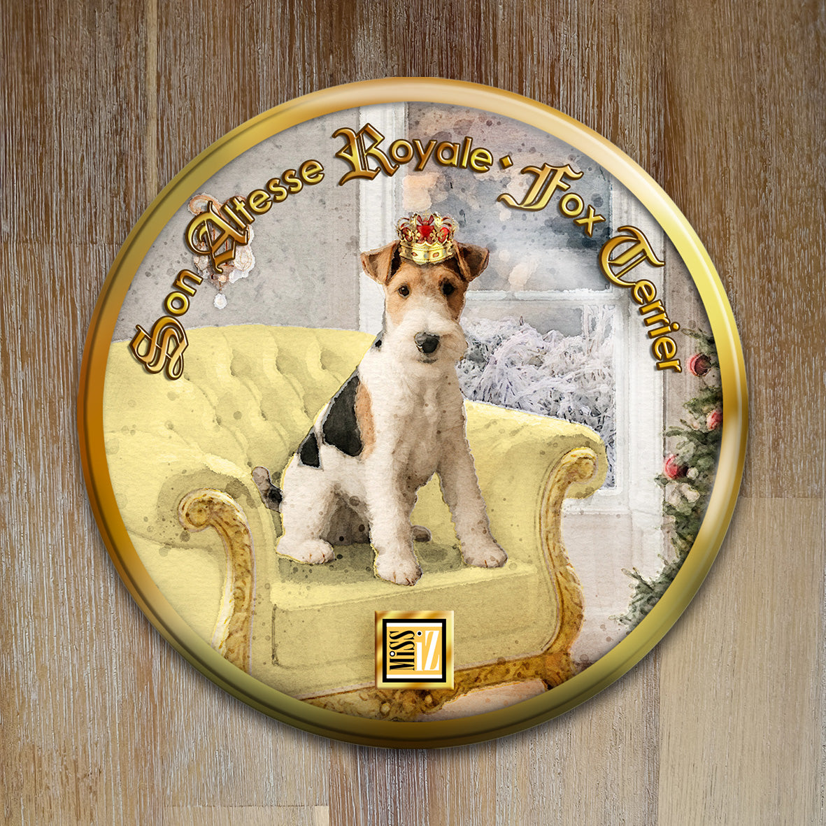 Badge Chien - "Fox terrier" - Collection "Son Altesse Royale"
