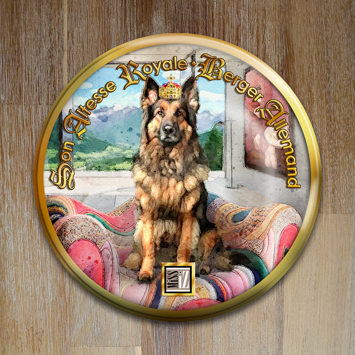 Badge Chien - "Berger allemand" - Collection "Son Altesse Royale"