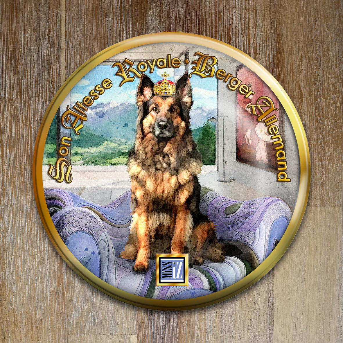 Badge Chien - "Berger allemand" - Collection "Son Altesse Royale"