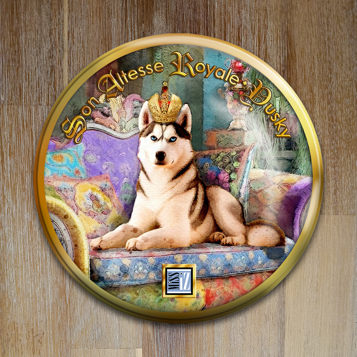 Badge Chien - "Husky" - Collection "Son Altesse Royale"