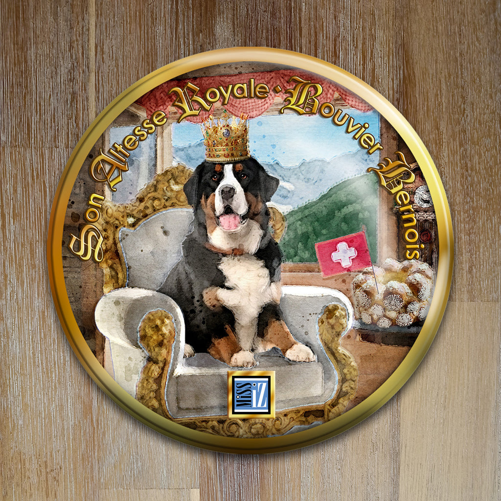 Badge Chien - "Bouvier bernois" - Collection "Son Altesse Royale"