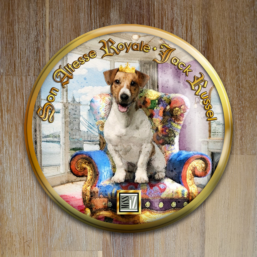 Badge Chien - "Jack Russel" - Collection "Son Altesse Royale"