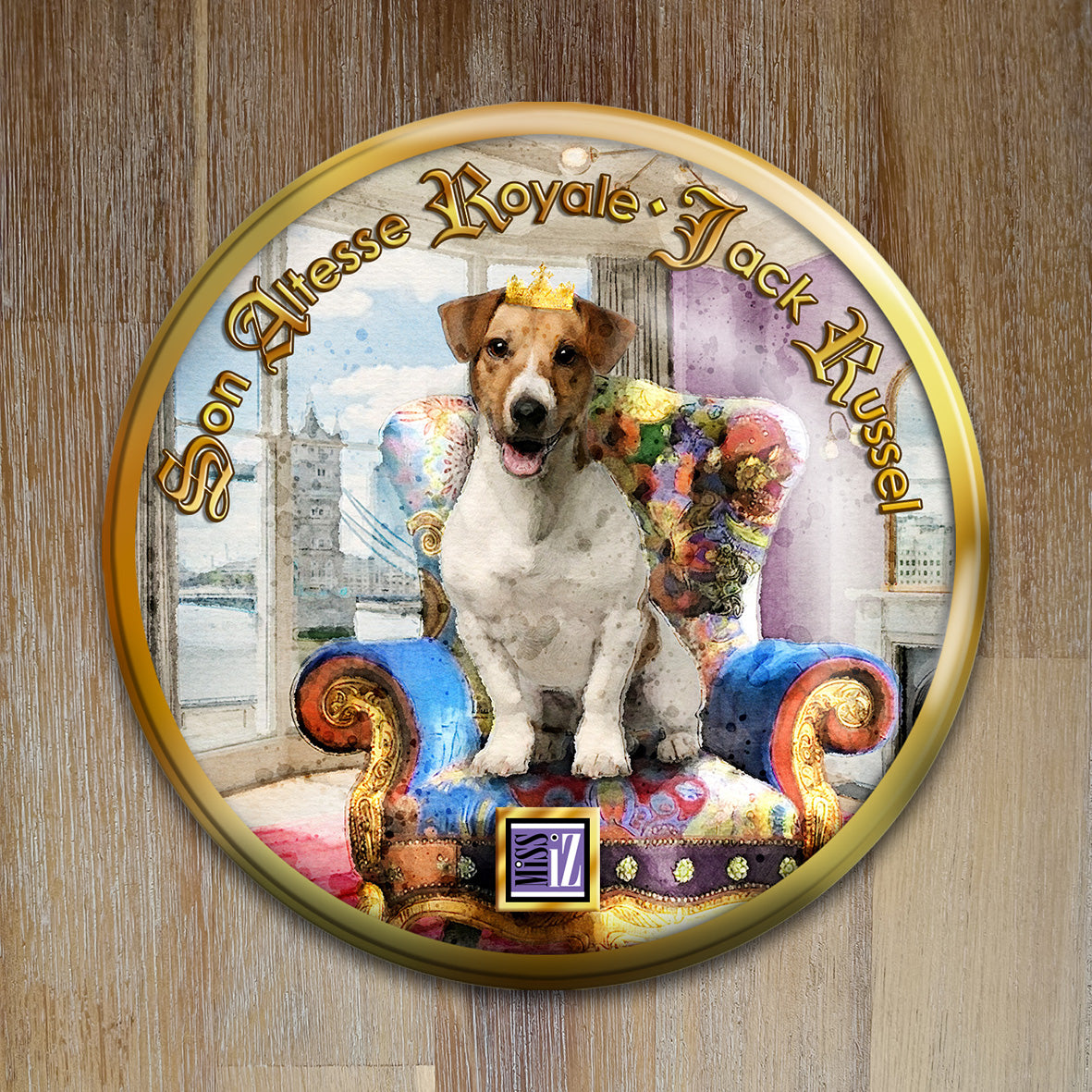Badge Chien - "Jack Russel" - Collection "Son Altesse Royale"