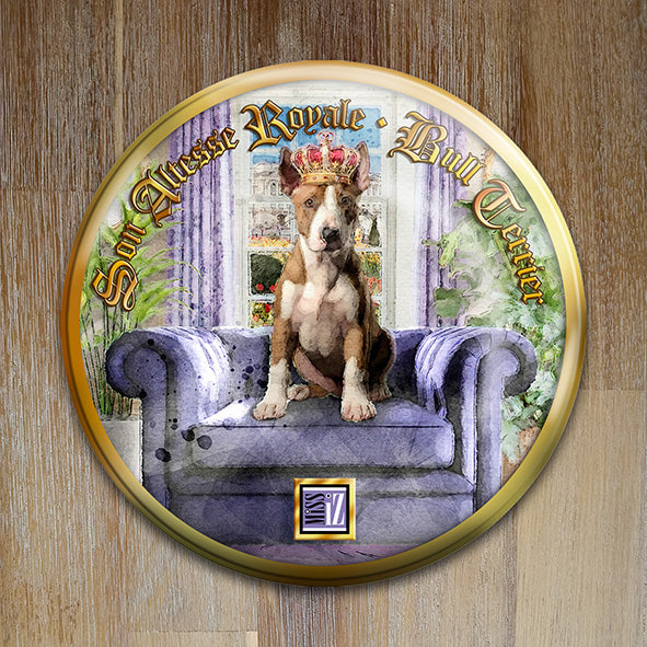 Badge "Bull terrier" - Collection "Son Altesse Royale" (Copie)
